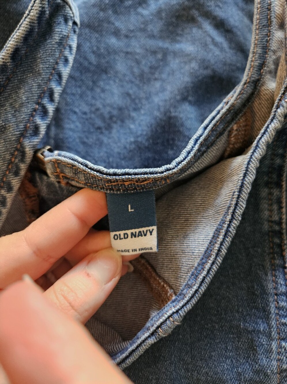 Old Navy Fit and Flare blue denim Dress Maxi - Picture 9 of 14